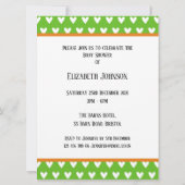 かわいいパーソナライズされたゾウ赤ちゃんシャワー招待状 (裏面)