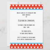 かわいいパーソナライズされたゾウ赤ちゃんシャワー招待状 (裏面)