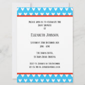 かわいいパーソナライズされたゾウ赤ちゃんシャワー招待状 (裏面)