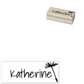 かわいいパーソナライズされたタンポポの種が願いの名を付ける ラバースタンプ (押印)