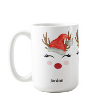 かわいいパーソナライズされたトナカイ顔サンタハットティアラ