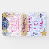 かわいいパーソナライズされたハッピーバースデーバナー 横断幕 (横)