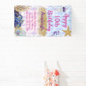 かわいいパーソナライズされたハッピーバースデーバナー 横断幕 (インサイチュ)