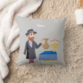 かわいいパーソナライズされたハヌカー クッション (ブランケット)