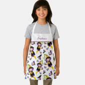 かわいいパーソナライズされたハロウィーン魔女柄エプロン エプロン (インサイチュ)