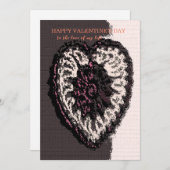 かわいいパーソナライズされたハートバレンタインデー シーズンカード (正面/裏面)