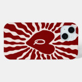 かわいいパーソナライズされたハート手紙バレンタインデー Case-Mate iPhoneケース (裏面 (横))