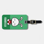 かわいいパーソナライズされたバニー荷物タグ ラゲッジタグ (正面横)