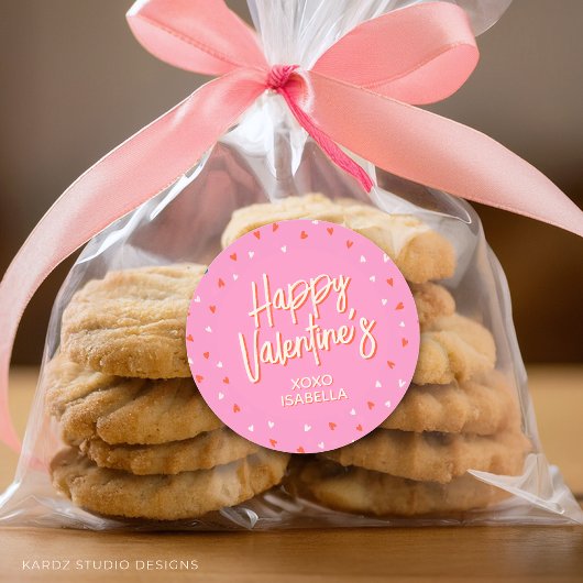かわいいパーソナライズされたバレンタインのステッカー ラウンドシール