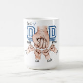 かわいいパーソナライズされたパパ拳バンプ コーヒーマグカップ (中央)