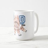 かわいいパーソナライズされたパパ拳バンプ コーヒーマグカップ (正面右)