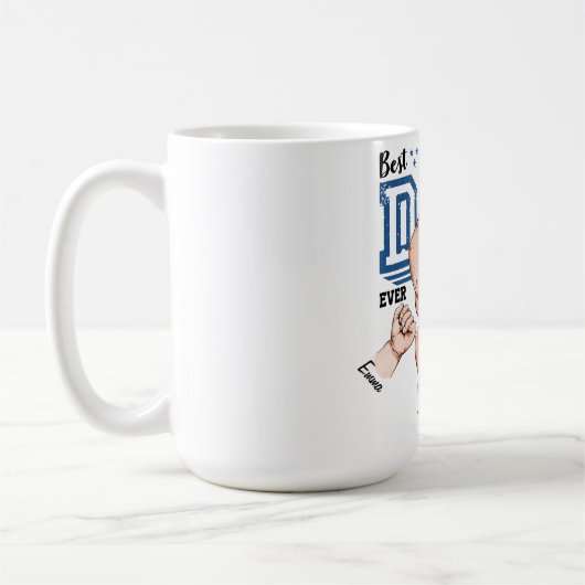 かわいいパーソナライズされたパパ拳バンプ コーヒーマグカップ (左)