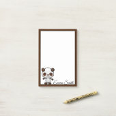 かわいいパーソナライズされたパンダベアーポストイットノート ポストイット (デスク上)