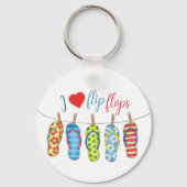 かわいいパーソナライズされたビーチスタイリッシュ キーホルダー (正面)