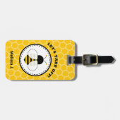 かわいいパーソナライズされたビー荷物タグ ラゲッジタグ (正面横)