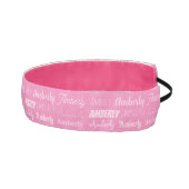 かわいいパーソナライズされたピンクネームタイポグラフィ女子 アスレチックヘッドバンド (右)