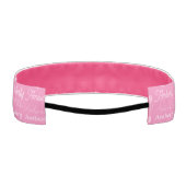 かわいいパーソナライズされたピンクネームタイポグラフィ女子 アスレチックヘッドバンド (裏面)