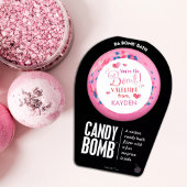 かわいいパーソナライズされたピンクバスボムバレンタイン ラウンドシール