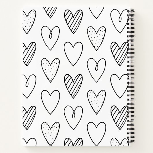 かわいいパーソナライズされたフォトスケッチブック ノートブック (裏面)