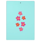 かわいいパーソナライズされたフクロウイエローピンクイラストレーション クリップボード (裏面)