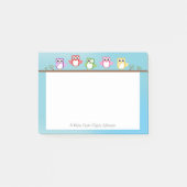 かわいいパーソナライズされたフクロウ注 ポストイット (正面)