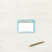 かわいいパーソナライズされたフクロウ注 ポストイット (デスク上)