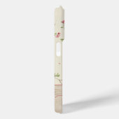 かわいいパーソナライズされたフローラウッドスクリプトモノグラム Case-Mate iPhoneケース (裏面 / 右)