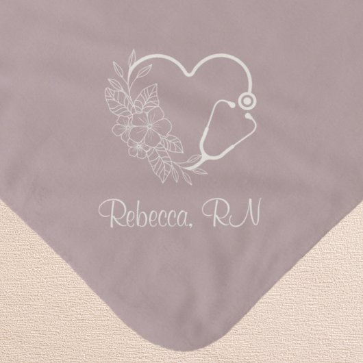 かわいいパーソナライズされたフローラ聴診器ナース シェルパブランケット