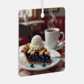 かわいいパーソナライズされたブルーベリーパイクリスマス メタルオーナメント (正面右)