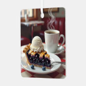 かわいいパーソナライズされたブルーベリーパイクリスマス メタルオーナメント (正面左)