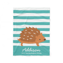 かわいいパーソナライズされたベビーハリネズミストライプの動物