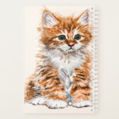 かわいいパーソナライズされたベビー猫との名前プランナー プランナー手帳 (裏面)