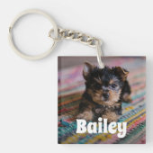 かわいいパーソナライズされたペットの写真 キーホルダー (正面)