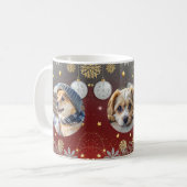 かわいいパーソナライズされたペットの写真 コーヒーマグカップ (正面左)