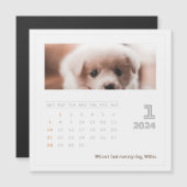 かわいいパーソナライズされたペット愛犬家2024フォトカレンダー (正面/裏面)