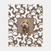 かわいいパーソナライズされたペット フリースブランケット (正面)