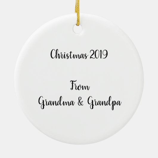 かわいいパーソナライズされたペンギンのクリスマス セラミックオーナメント (裏面)