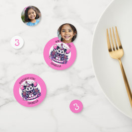 かわいいパーソナライズされたポッサムガール誕生日ガール コンフェッティ