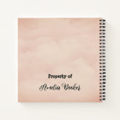 かわいいパーソナライズされたマイシークレットプランタイポグラフィ ノートブック (裏面)