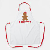 かわいいパーソナライズされたママ家族のクリスマス エプロン (正面)