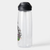 かわいいパーソナライズされたマンガのハリネズミ ウォーターボトル (背面)