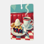 かわいいパーソナライズされたミックスベリーパイクリスマス メタルオーナメント (正面左)