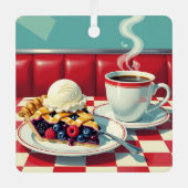 かわいいパーソナライズされたミックスベリーパイクリスマス メタルオーナメント (正面)