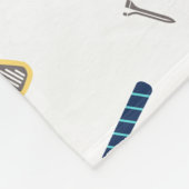 かわいいパーソナライズされたモノグラムゴルフパタン女子 フリースブランケット (角)