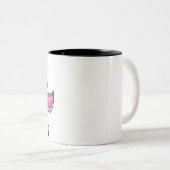 かわいいパーソナライズされたユニコーン ツートーンマグカップ (正面右)