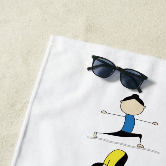 かわいいパーソナライズされたヨガ  ビーチタオル (インサイチュ)