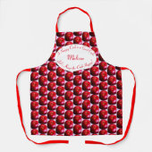かわいいパーソナライズされたリンゴ エプロン (正面)