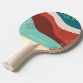 かわいいパーソナライズされたレトロ 卓球ラケット (正面アングル)