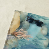 かわいいパーソナライズされた亀 ビーチタオル (インサイチュ)