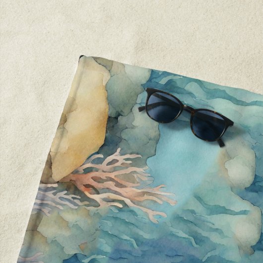 かわいいパーソナライズされた亀 ビーチタオル (インサイチュ)